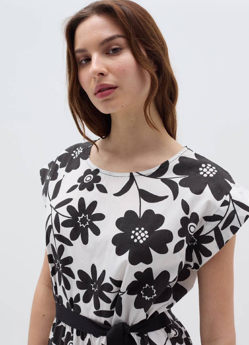 Ovs Vestito lungo a fiori con cintura In Linea