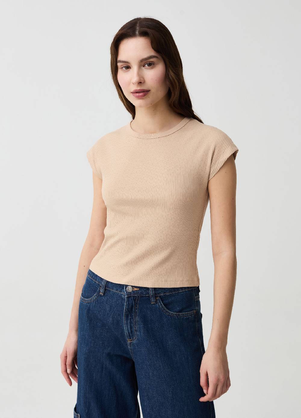 Ovs T-shirt Essential a costine con maniche kimono