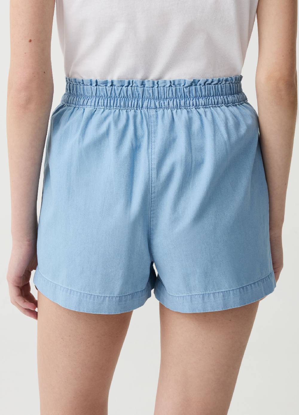 Ovs Shorts in denim fluido con cintura Saldi Di Fabbrica
