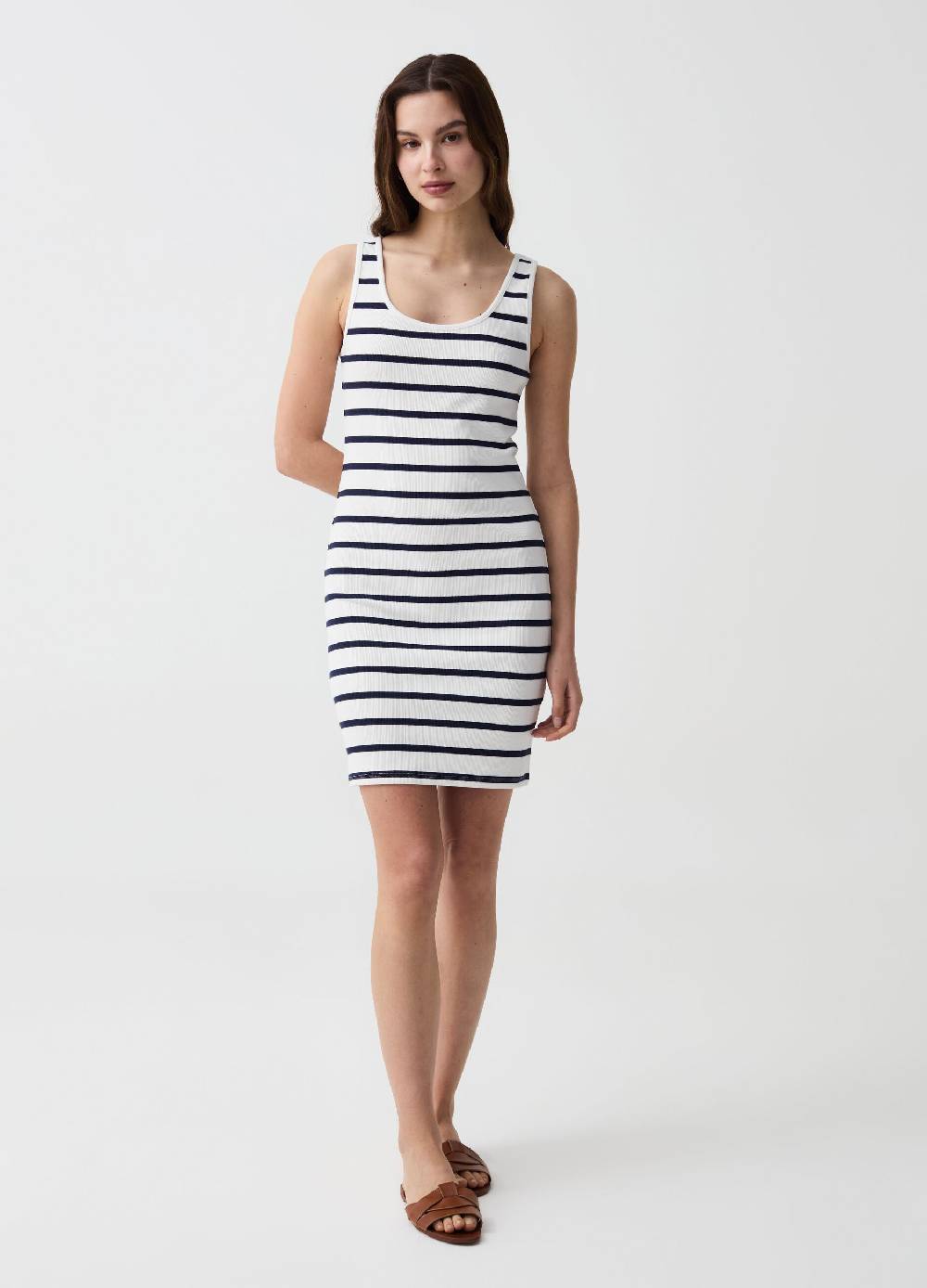 Ovs Vestito Essential corto smanicato a righe Italia