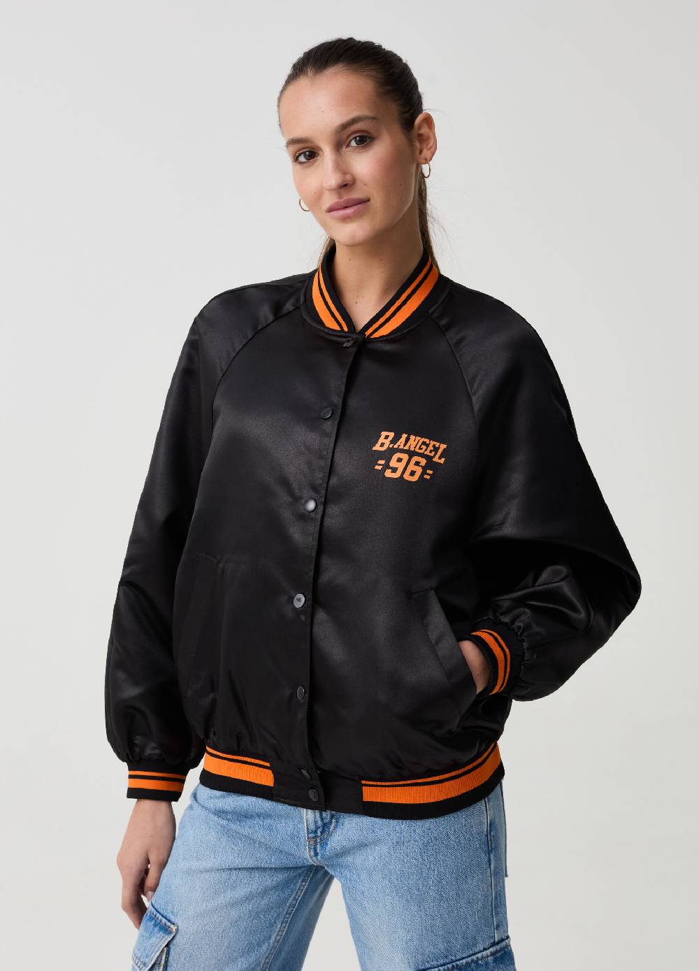 Ovs Bomber con stampa B.ANGEL X MARE FUORI In Linea