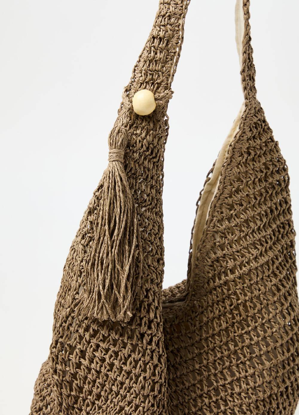 Ovs Borsa hobo in rafia Nuovo