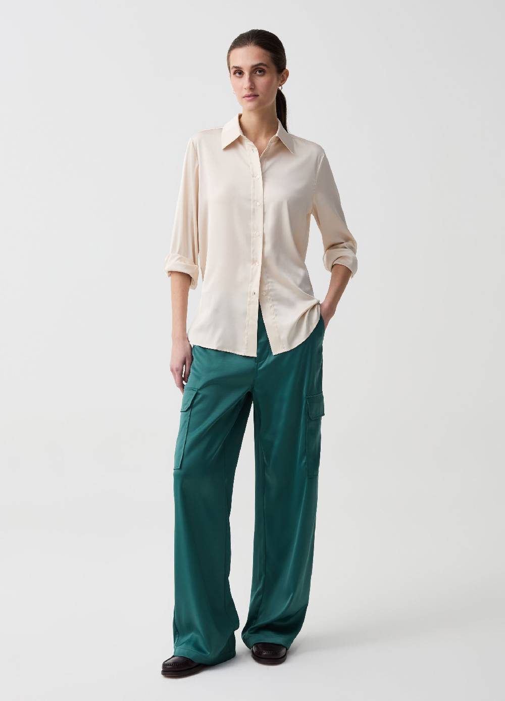 Ovs Pantalone cargo in satin