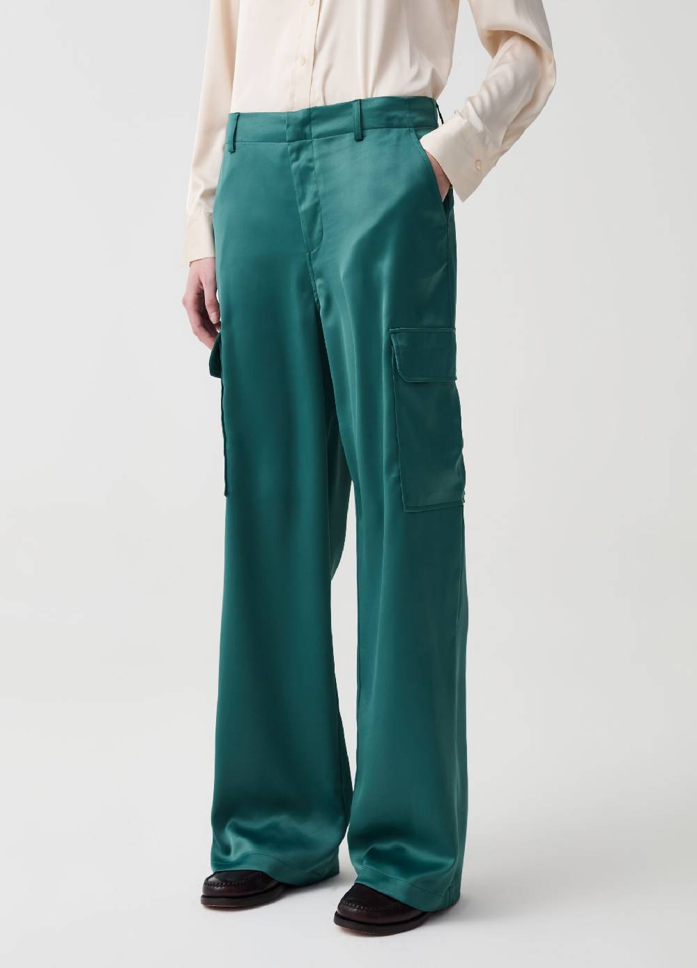 Ovs Pantalone cargo in satin Qualità
