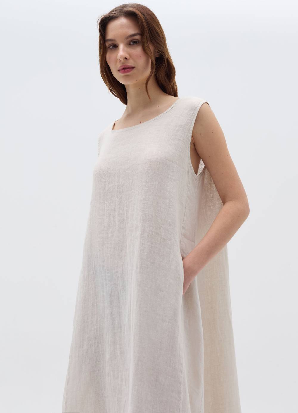 Ovs Vestito lungo smanicato in lino Promozione