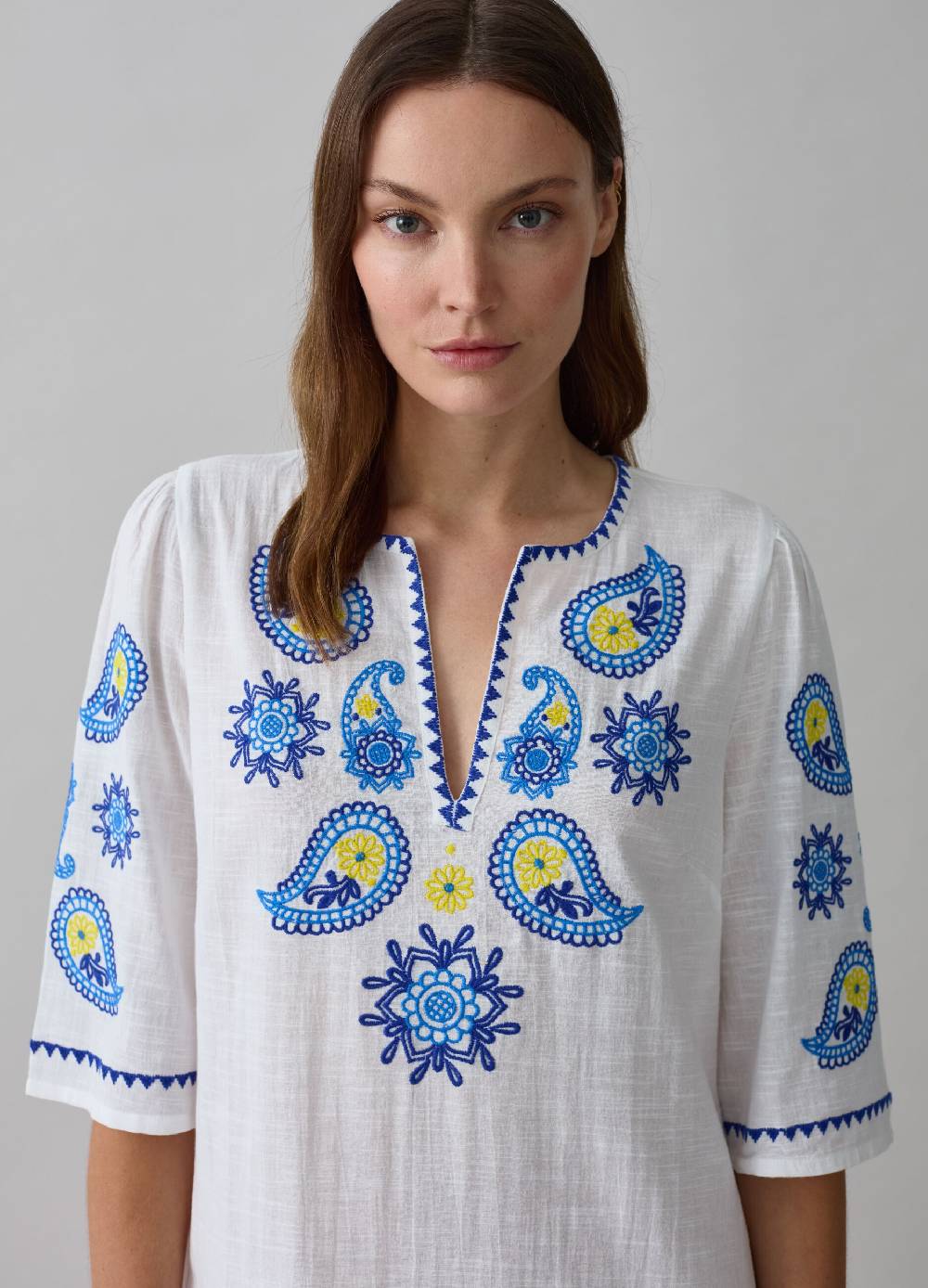 Ovs Caftano lungo copri costume ricami paisley Presa