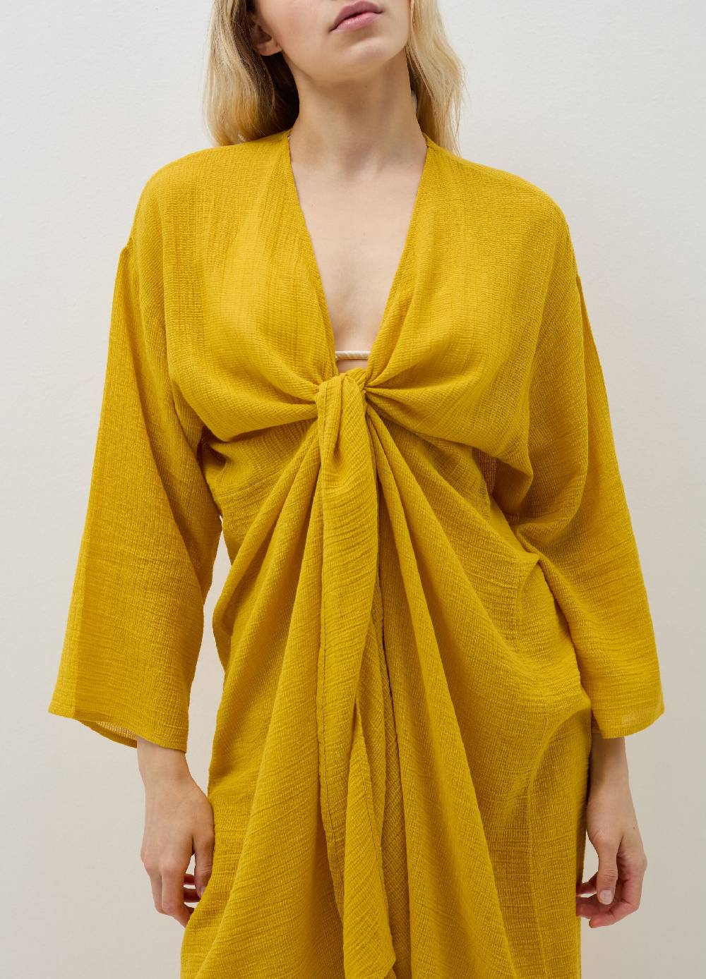Ovs Kimono copri costume scollo a V con nodo Prezzo Ridotto