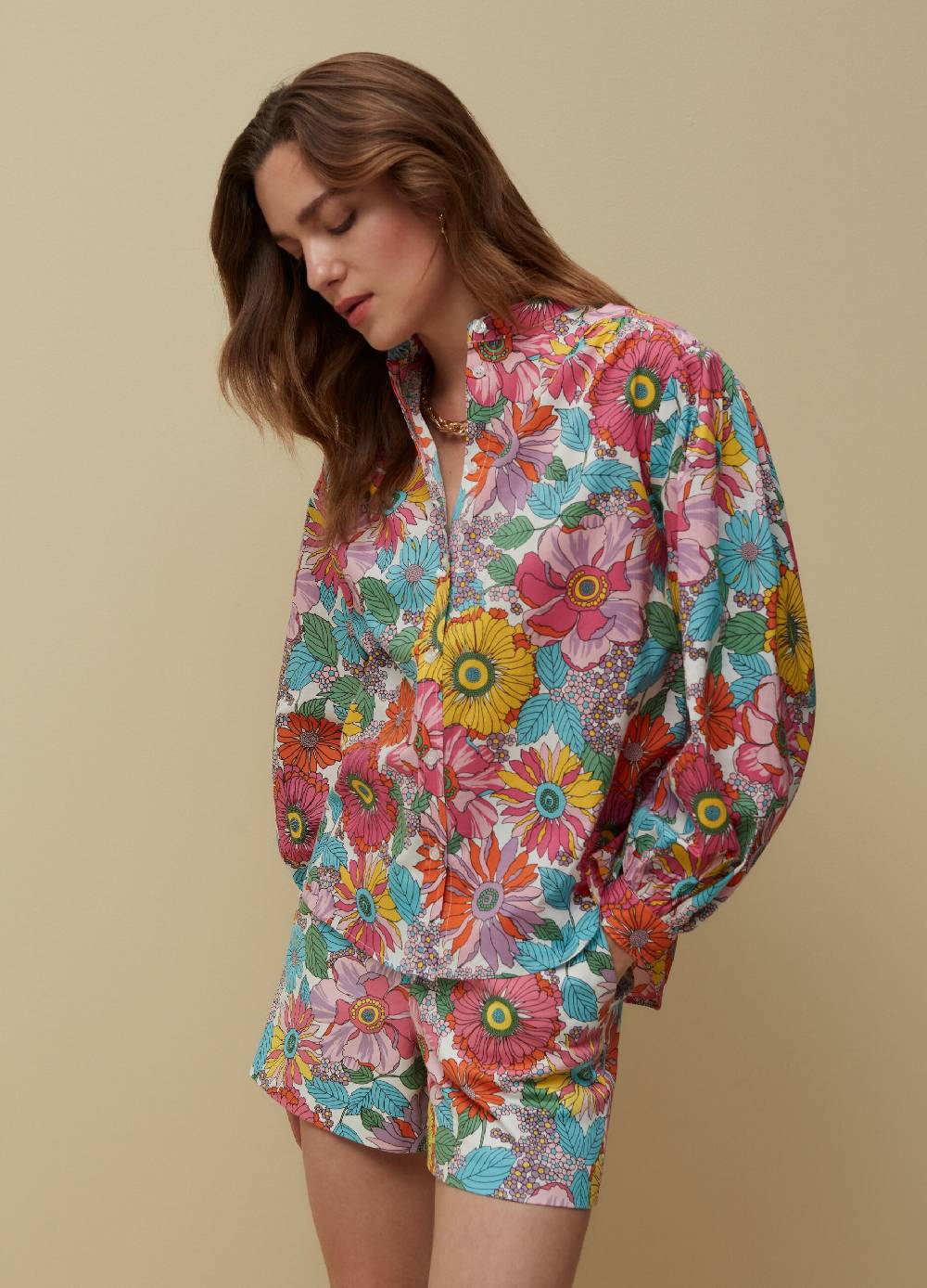 Ovs Camicia in cotone con stampa a fiori Convenienza