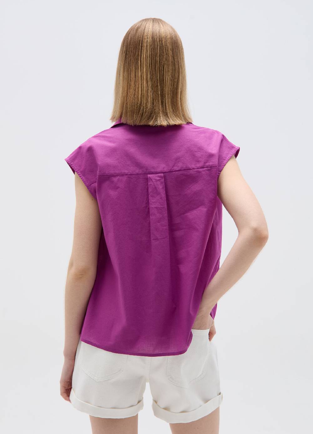 Ovs Blusa smanicata con scollo a polo Vendite Flash