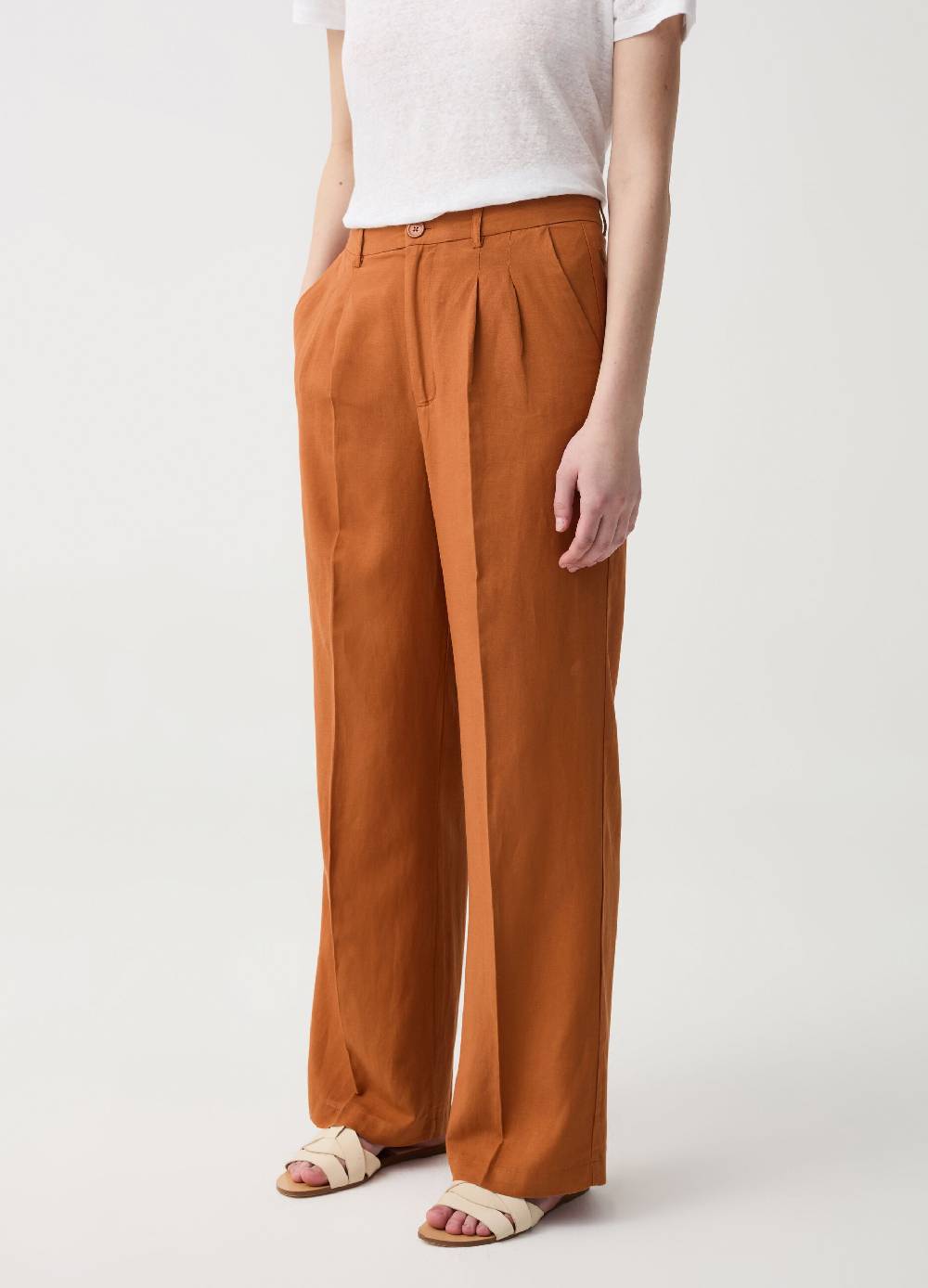 Ovs Pantalone wide leg con pinces In Saldo