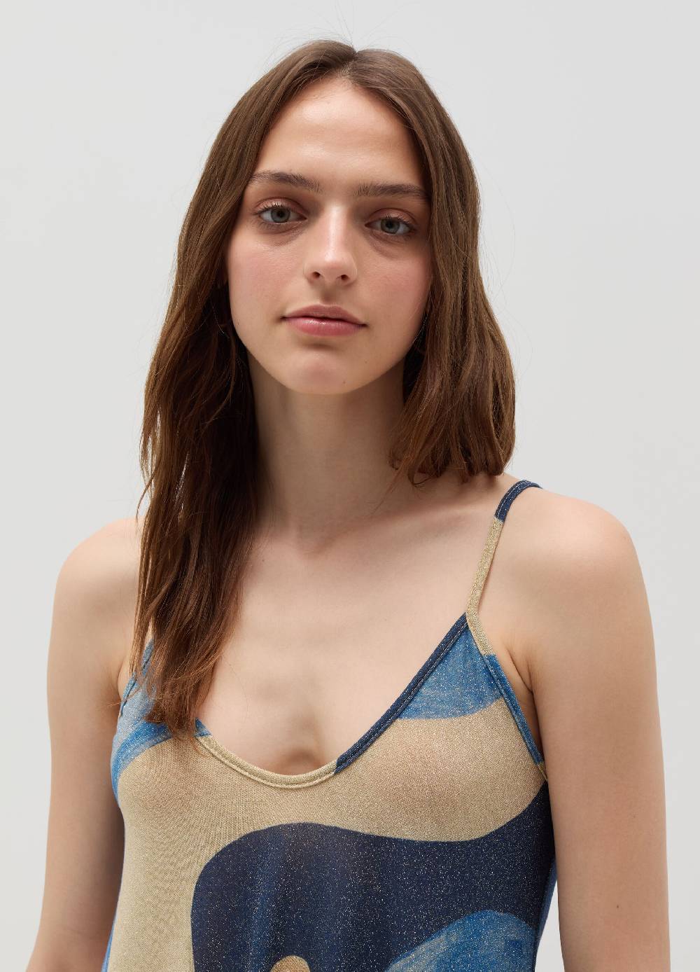 Ovs Vestito lungo in lurex fantasia a onde Italy