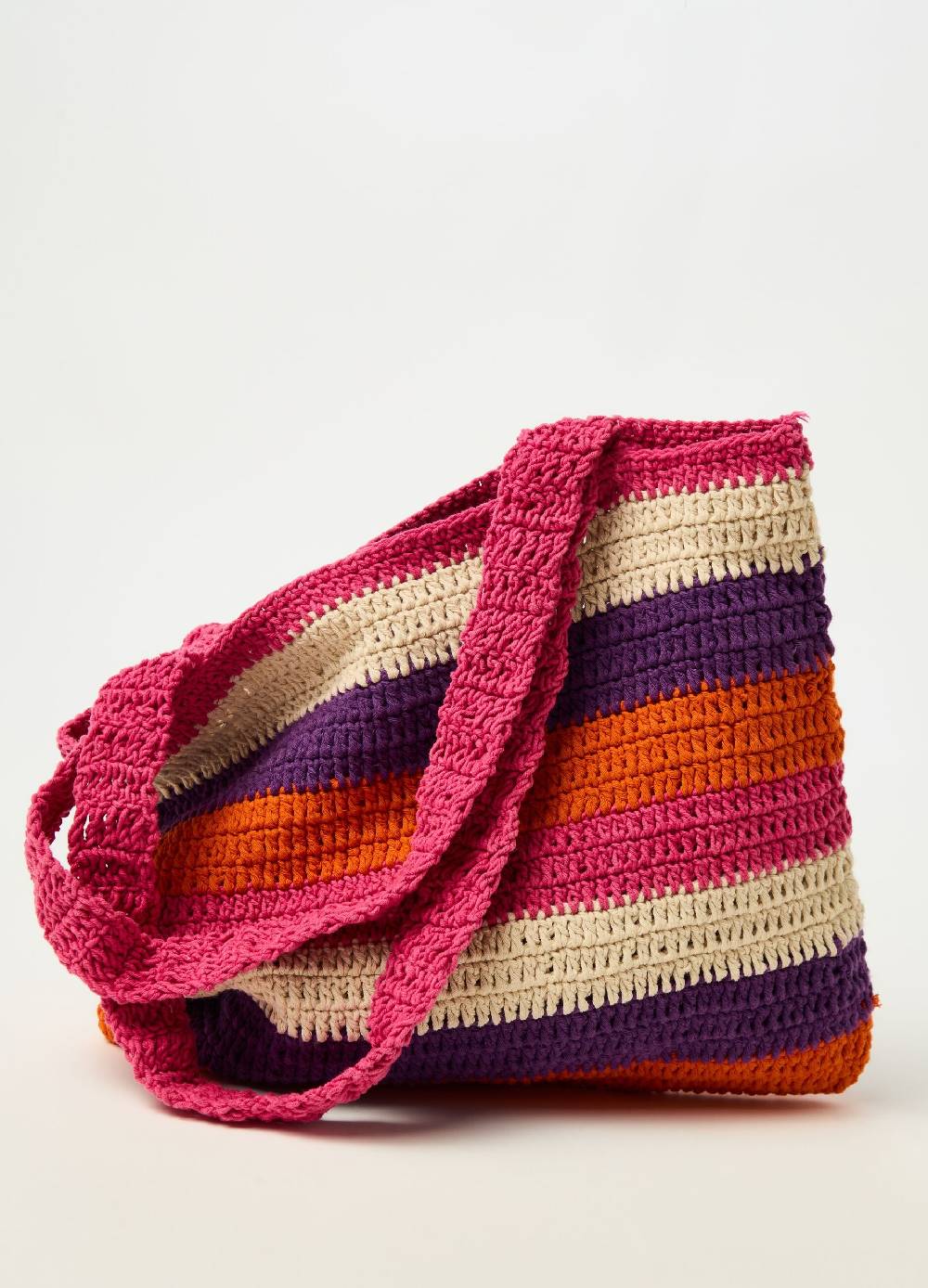 Ovs Borsa con lavorazione crochet a righe Spedizione Gratuita
