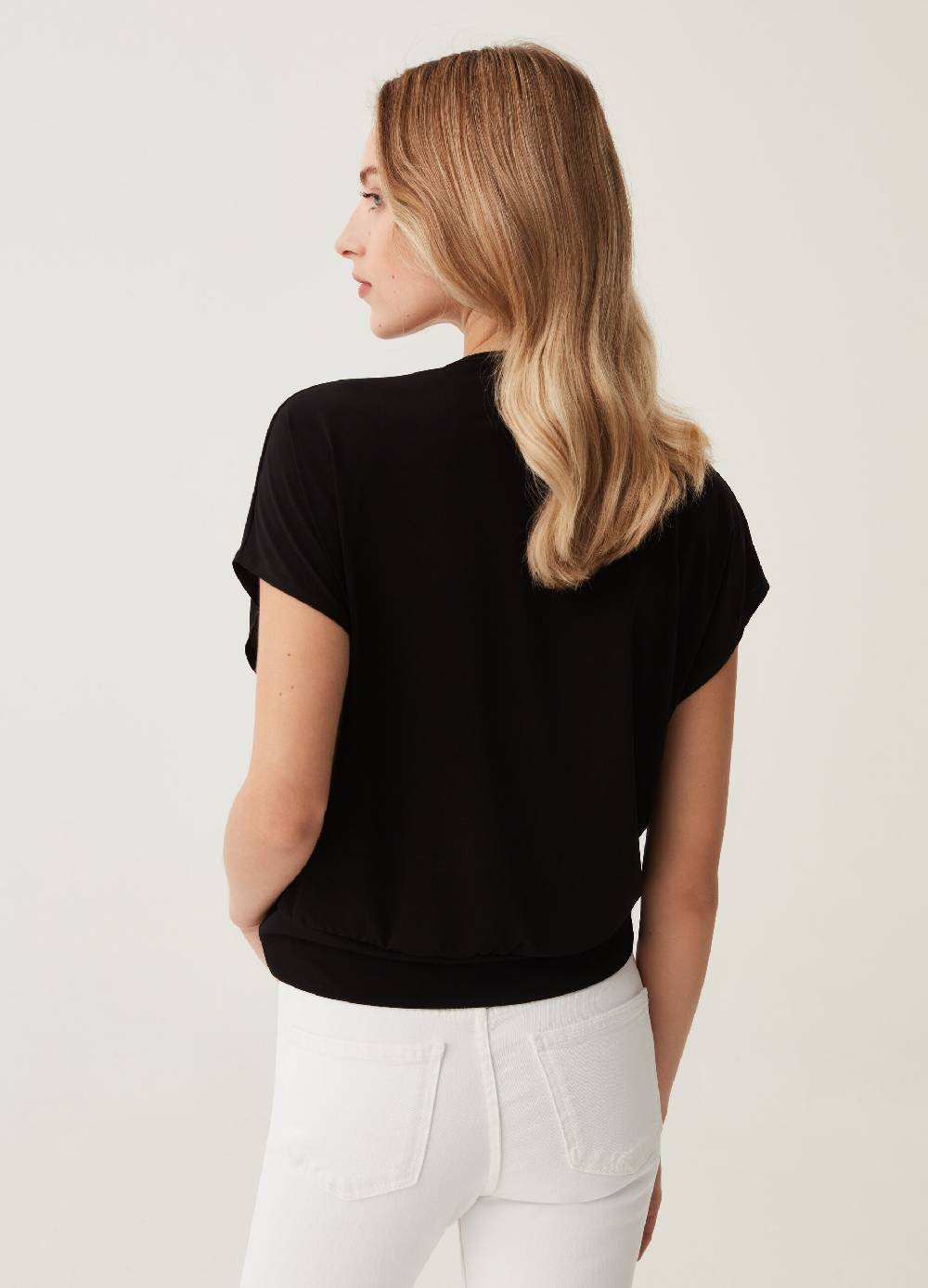 Ovs Maglia in crêpe con scollo a V e nodo Sottocosto