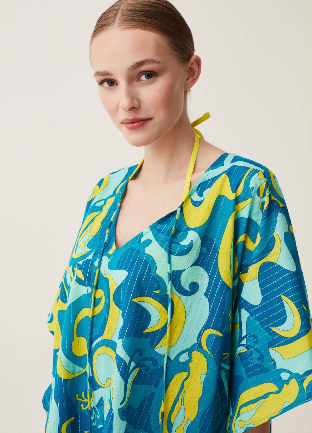Ovs Poncho copri costume con stampa all-over Hotsell