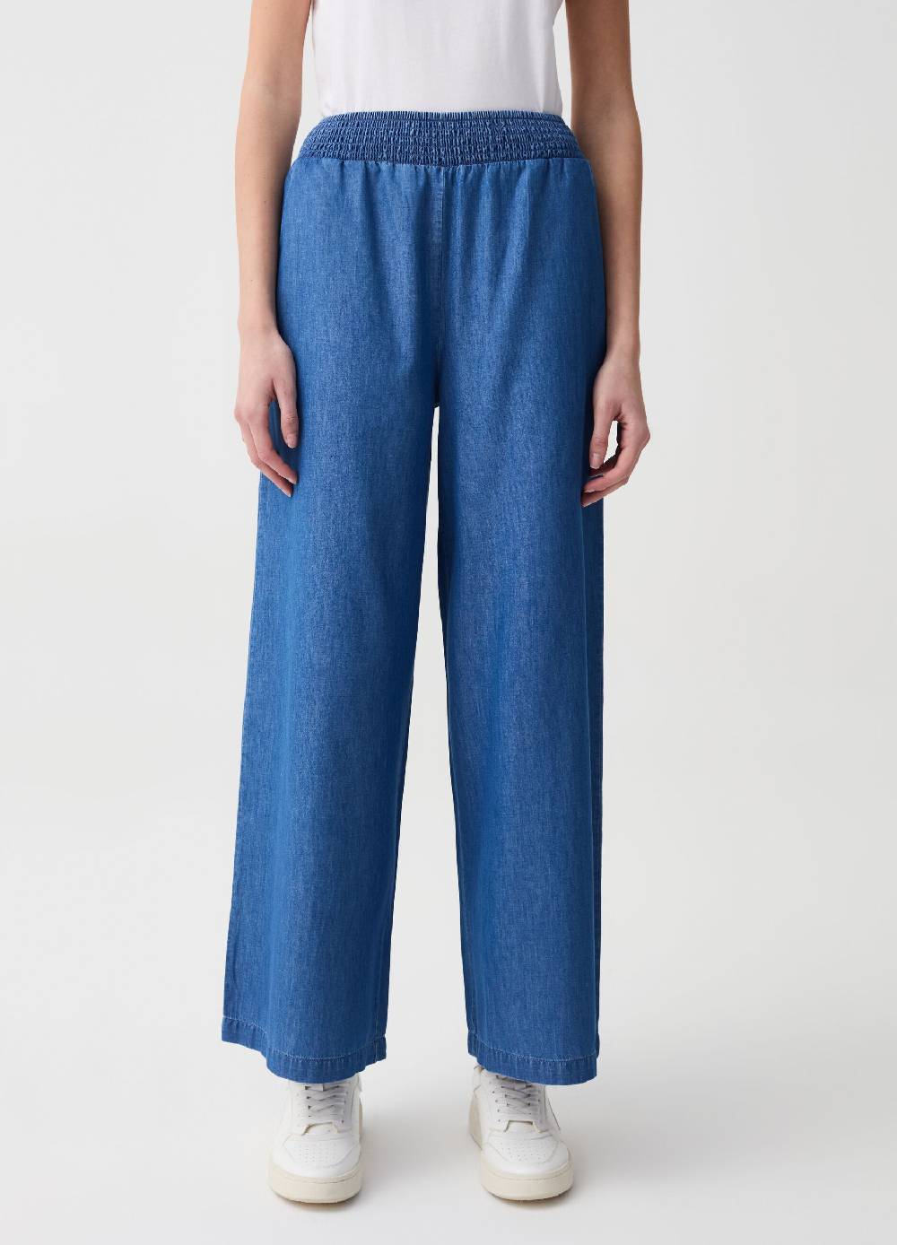 Ovs Jeans wide leg in tessuto fluido Moda
