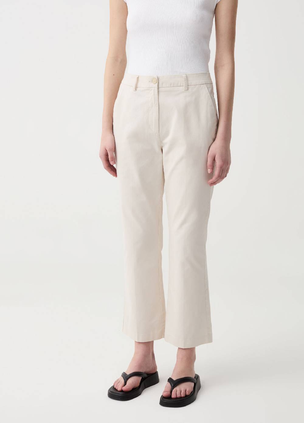 Ovs Pantalone crop a sigaretta in cotone Italia