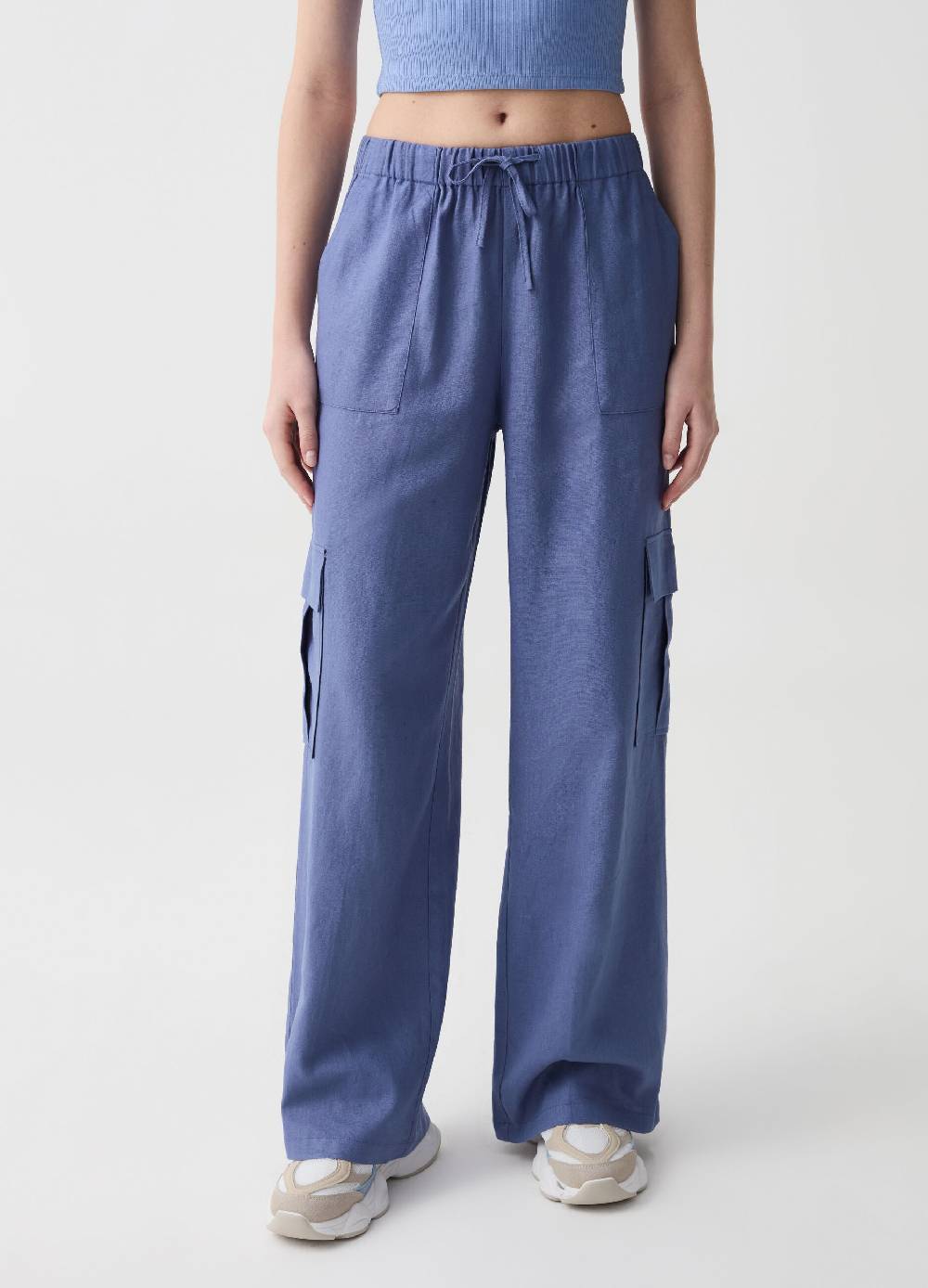 Ovs Pantaloni cargo in lino e viscosa Qualità