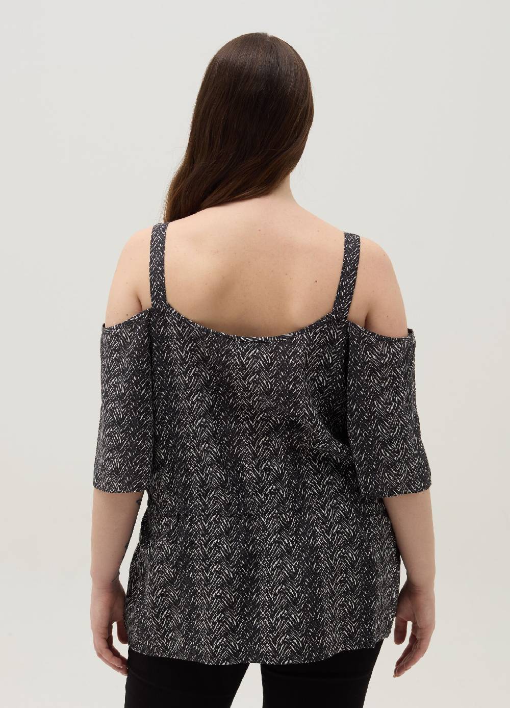 Ovs Blusa stampata con spalle scoperte Curvy Consegna Veloce