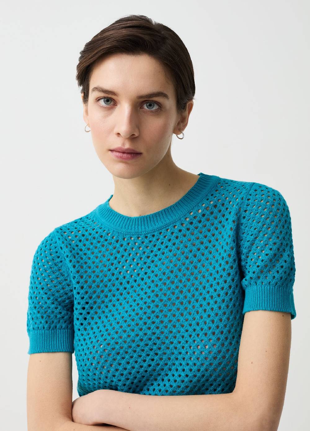 Ovs Maglia traforata con maniche corte Shopping Online
