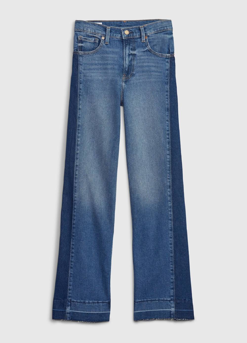 Ovs Jeans wide leg bicolore a vita alta Online