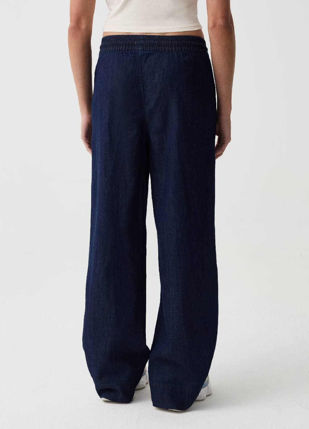 Ovs Joggers relaxed fit in denim con coulisse Hotsell