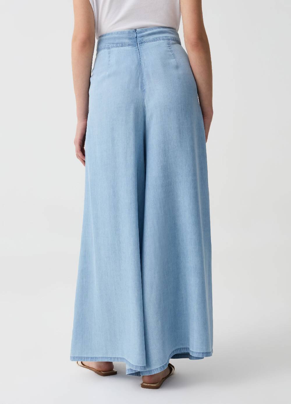 Ovs Pantalone wide leg effetto denim Saldi Di Fabbrica