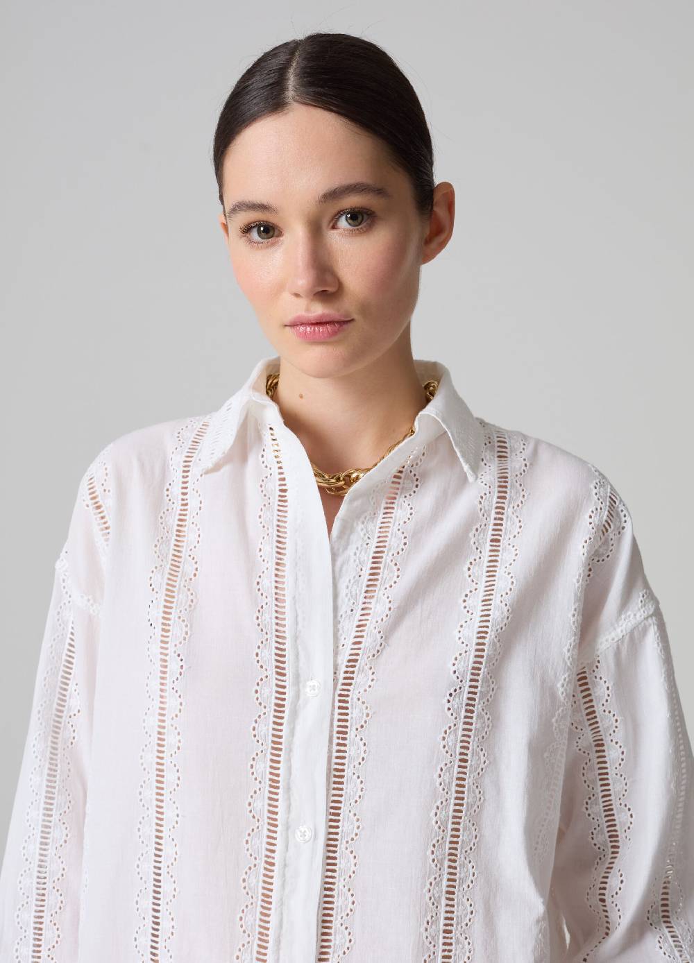 Ovs Camicia over con dettagli traforati e sangallo In Saldo