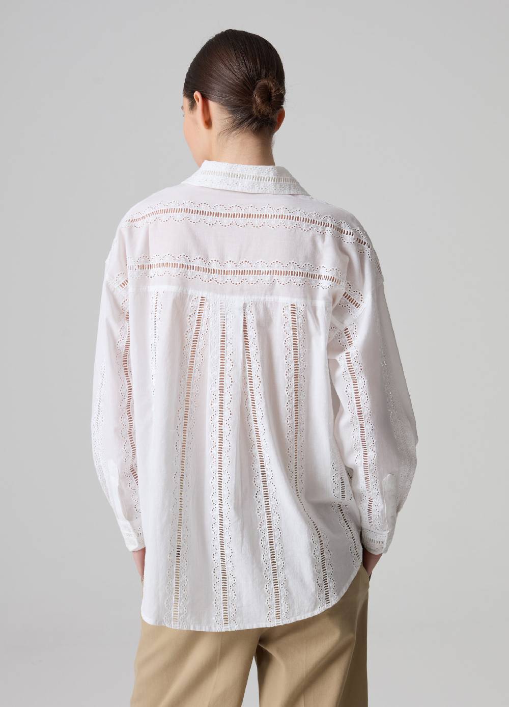 Ovs Camicia over con dettagli traforati e sangallo In Saldo
