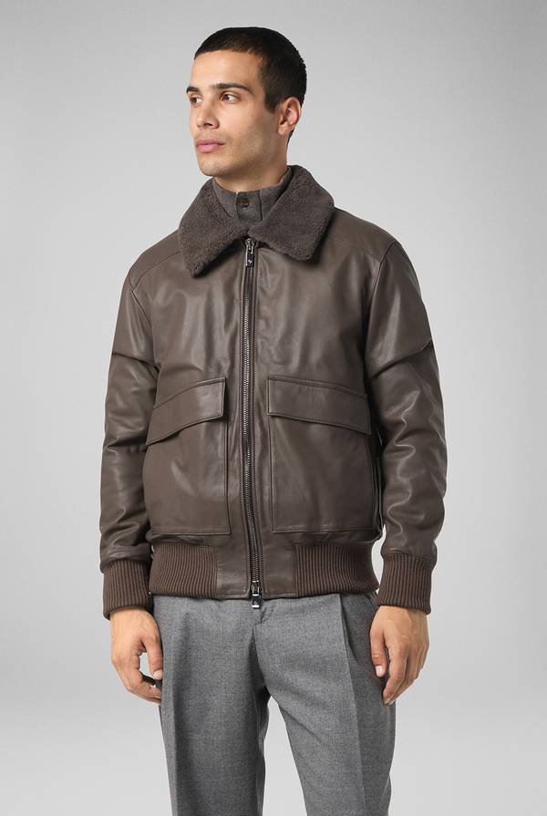 Pal Zileri Bomber in pelle modello Aviator Spedizione Gratuita