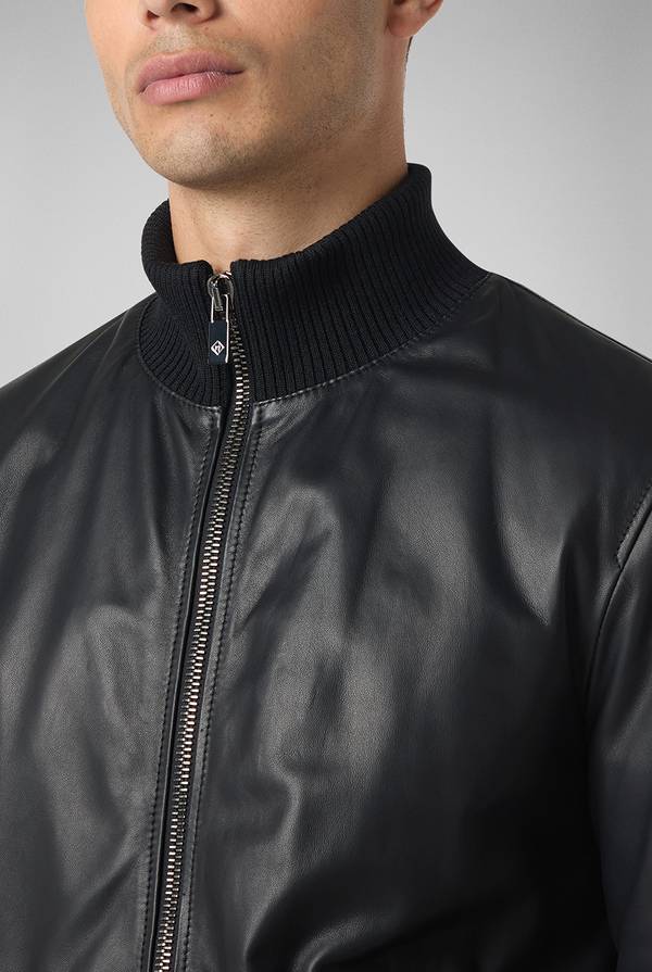 Pal Zileri Bomber in pelle con colletto stand up Pezzi Unici