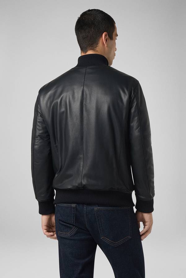 Pal Zileri Bomber in pelle con colletto stand up Pezzi Unici