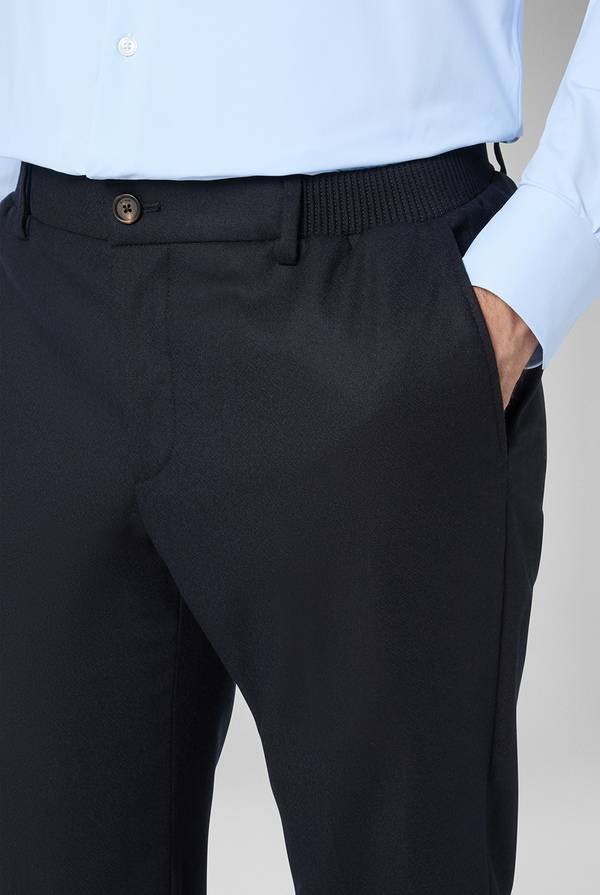 Pal Zileri Pantaloni in lana stretch con banda elastica Esporta salva