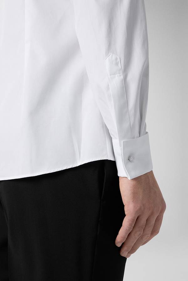 Pal Zileri Camicia Cerimonia bianca con collo smoking Nuovo