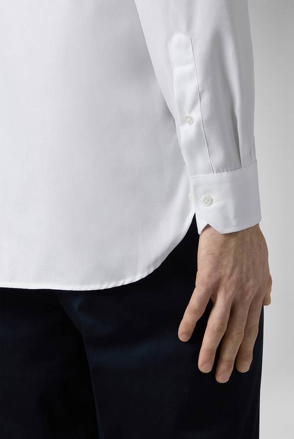 Pal Zileri Camicia in cotone con trattamento anti-piega azzurra Vendita