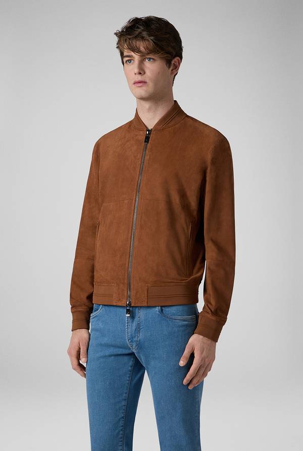 Pal Zileri Bomber in suede marrone Offerte