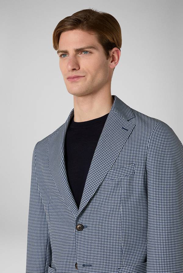 Pal Zileri Giacca Effortless in jersey con motivo pied de poule Online