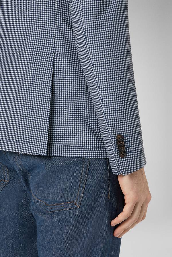 Pal Zileri Giacca Effortless in jersey con motivo pied de poule Online