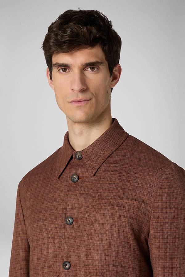Pal Zileri Giacca camicia con motivo micro check Lightning offer