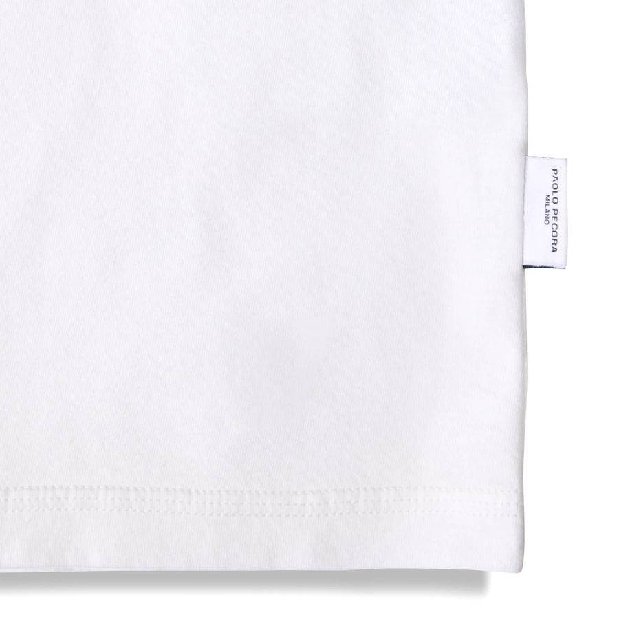 Paolo Pecora T-Shirt in Jersey Puro Cotone - Bianco Vendita calda