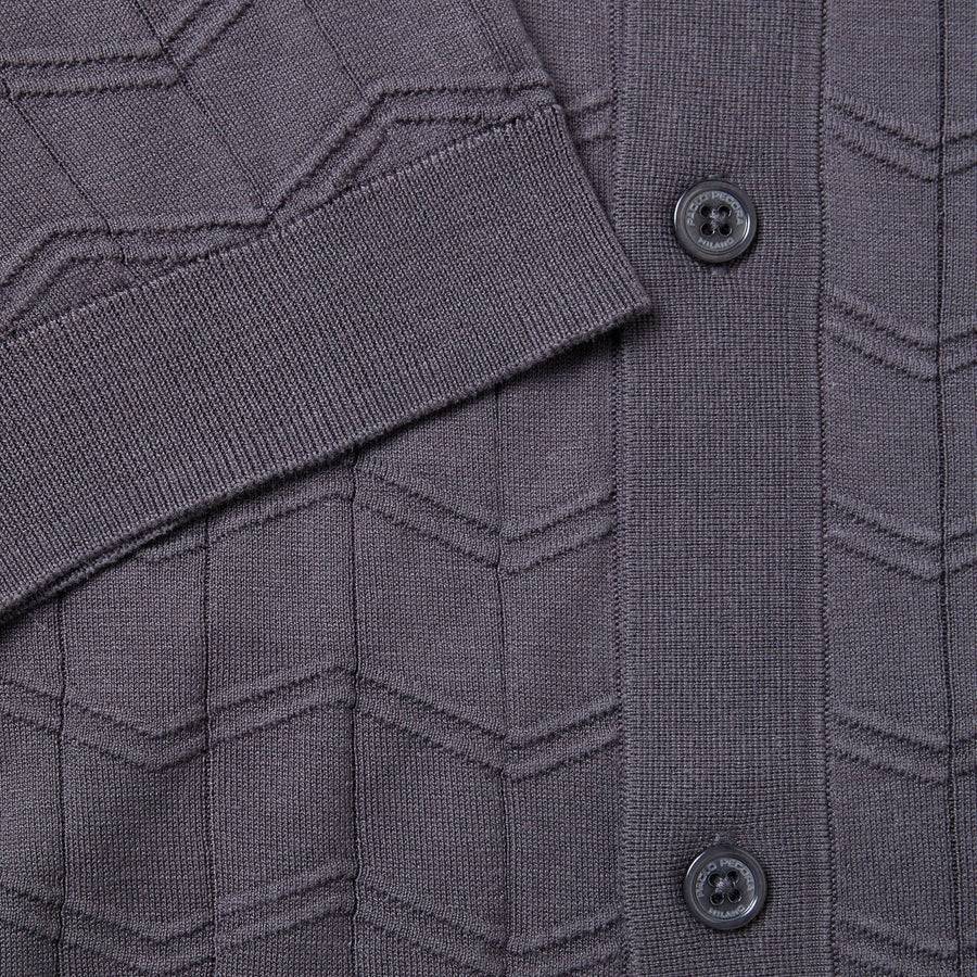 Paolo Pecora Maglia in Seta Cotone Extrafine - Grigio Antracite Chevron Lightning offer