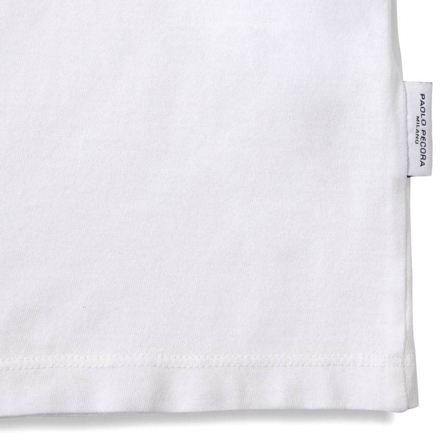 Paolo Pecora T-Shirt in Jersey Puro Cotone - Bianco Grandi sconti