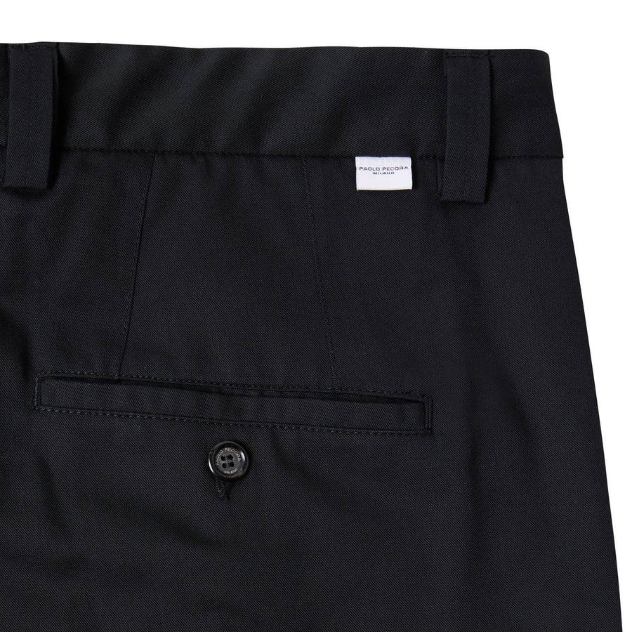 Paolo Pecora Chino Sartoriale in Tela Cotone - Nero Ultimi due giorni