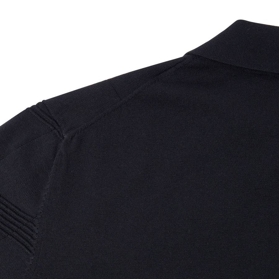 Paolo Pecora Maglia in Cotone Crepe Extrafine - Nero Promozione temporanea
