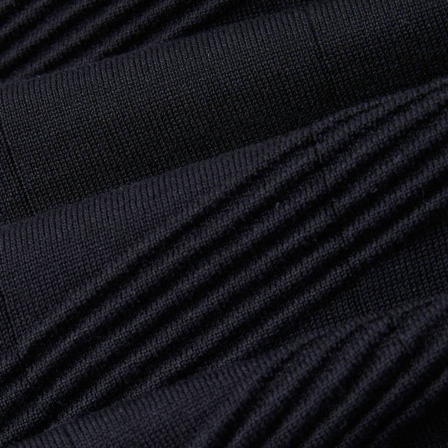Paolo Pecora Maglia in Cotone Crepe Extrafine - Nero Promozione temporanea