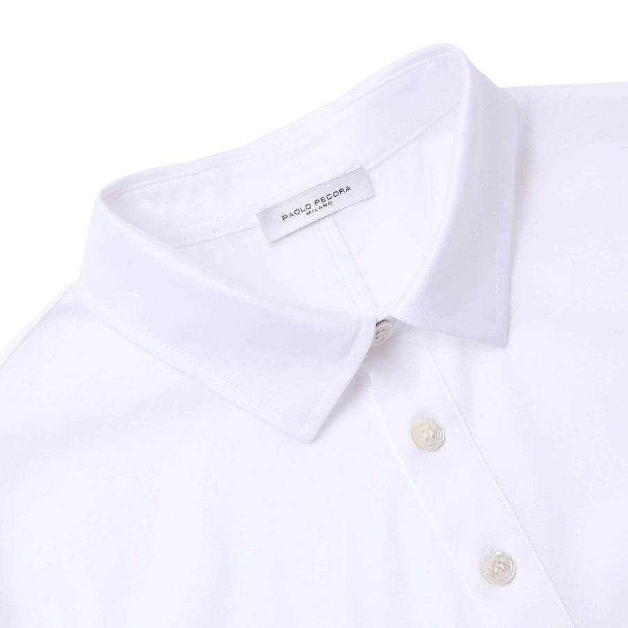 Paolo Pecora Polo in Jersey - Bianca Fino al 50% di sconto