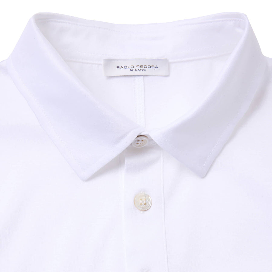 Paolo Pecora Polo in Jersey - Bianca Fino al 50% di sconto