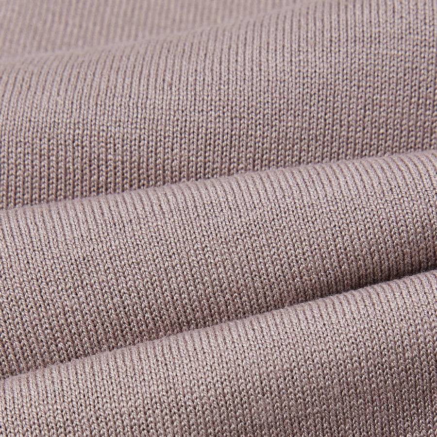Paolo Pecora Cardigan Collo Giacca in Seta Cotone Extrafine - Tortora Fino al 60% di sconto