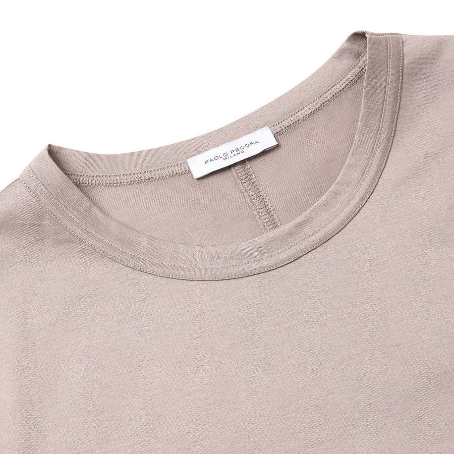 Paolo Pecora T-Shirt in Jersey Lucido - Tortora Only for today