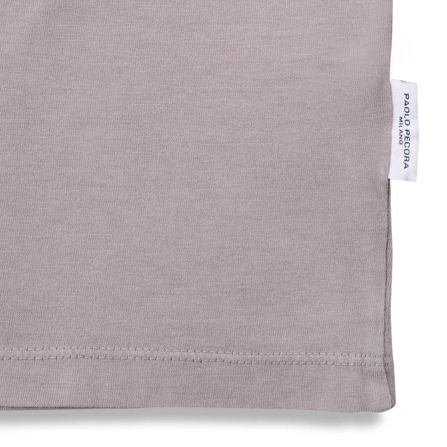 Paolo Pecora T-Shirt in Jersey Puro Cotone - Tortora Fino al 55% di sconto