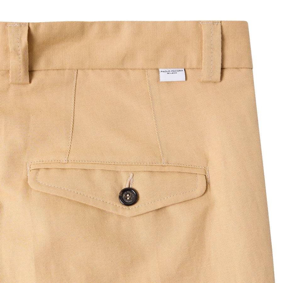 Paolo Pecora Chino in Tela di Cotone Lino - Curry Discount Store per i nuovi prodotti